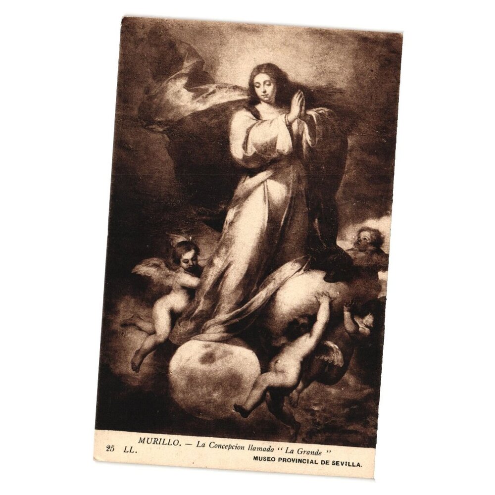 Murillo La Concepcion Llamada Grande Vintage Postcard Museo Provincial Sevilla